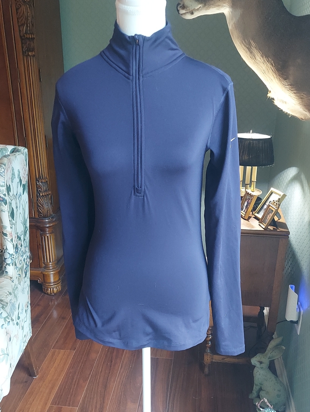 Nike Navy Long-Sleeve Quarter Zip Pullover